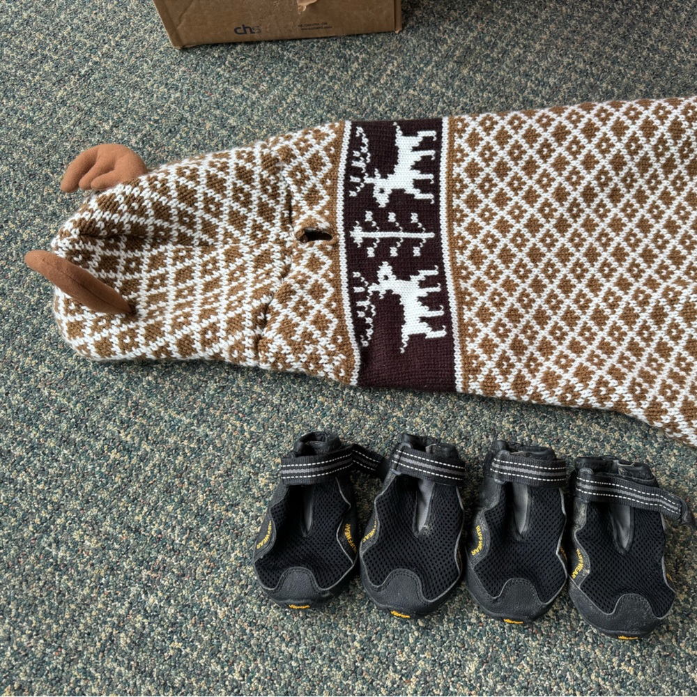 Ruff Wear Dog Boots and Dog Sweater
